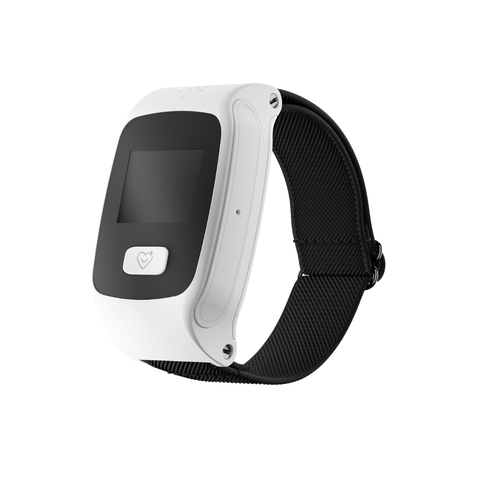 Weiches Stretch-Armband für Ihre LUADA 2 Notrufuhr - Gehäuse Weiss