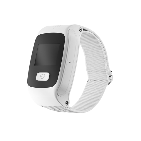 Weiches Stretch-Armband für Ihre LUADA 2 Notrufuhr - Gehäuse Weiss