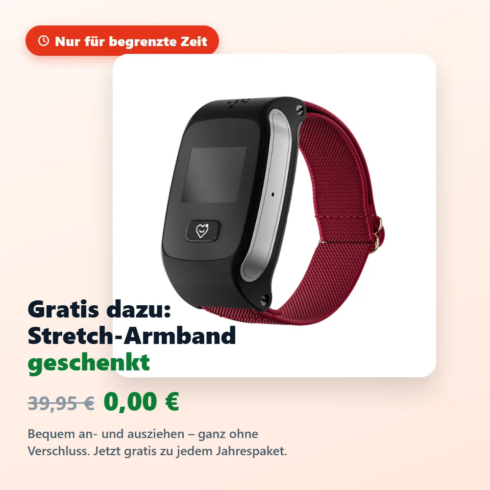 Gratis Stretch-Armband im Wert von 39,95 € zu jedem Jahrespaket